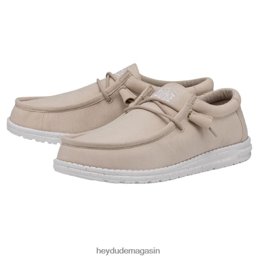 Hey Dude Hommes toile flammée wally naturel chaussures DT40T4424