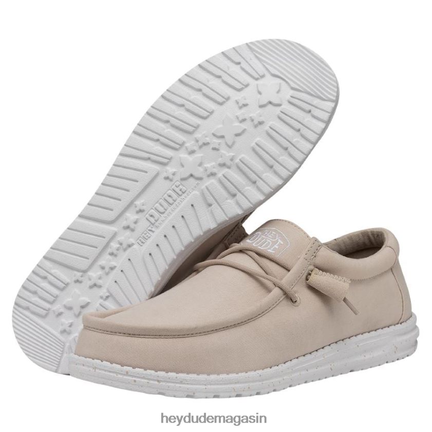 Hey Dude Hommes toile flammée wally naturel chaussures DT40T4424