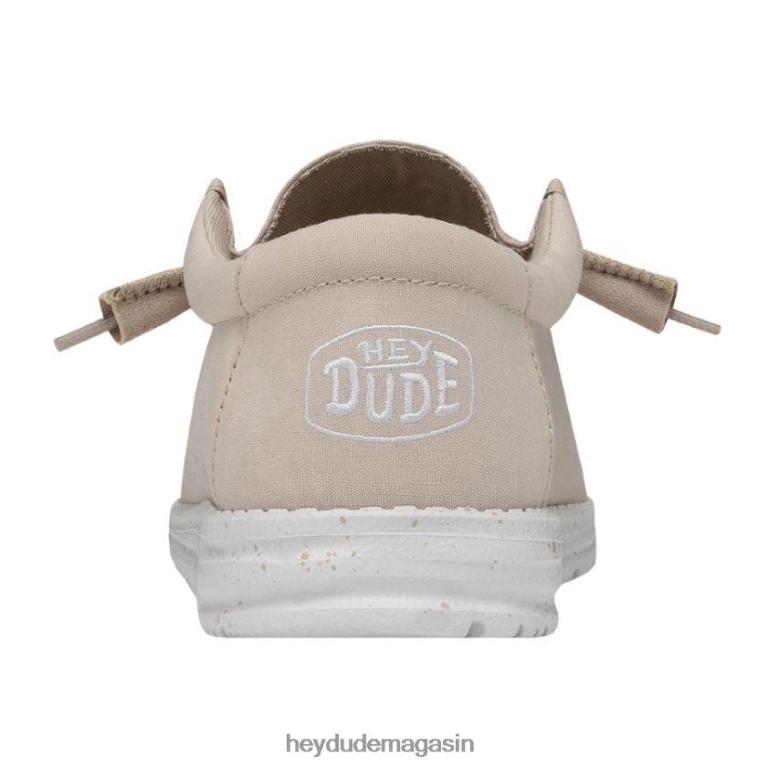 Hey Dude Hommes toile flammée wally naturel chaussures DT40T4424