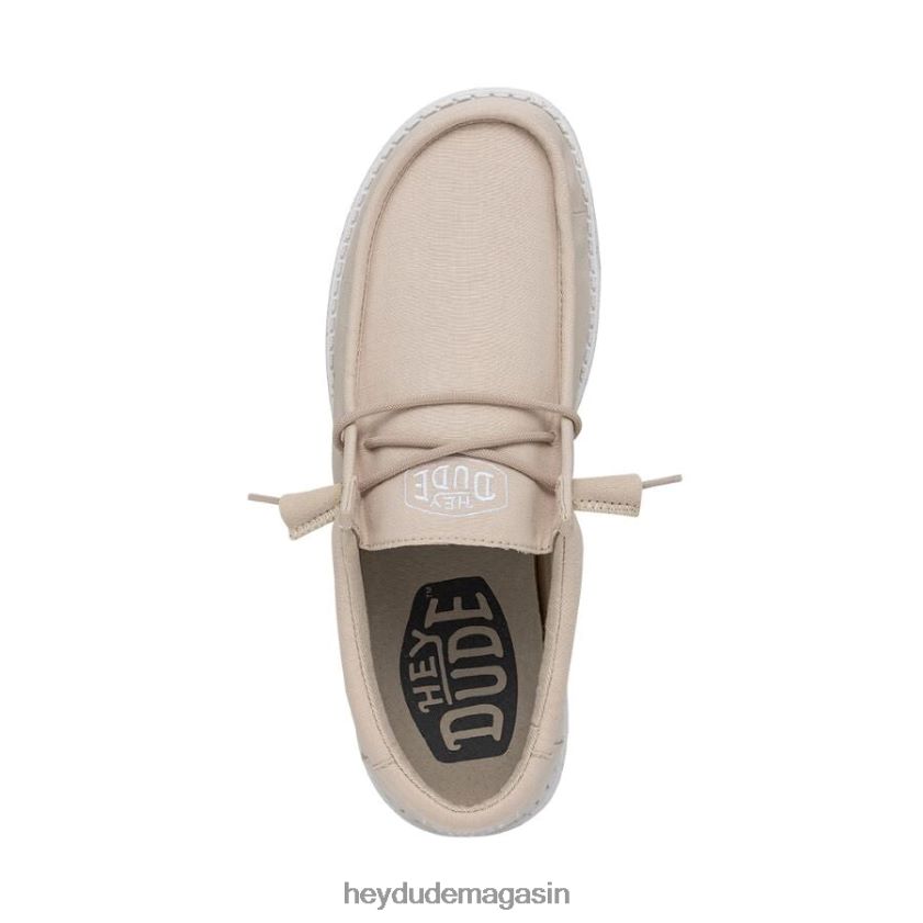 Hey Dude Hommes toile flammée wally naturel chaussures DT40T4424