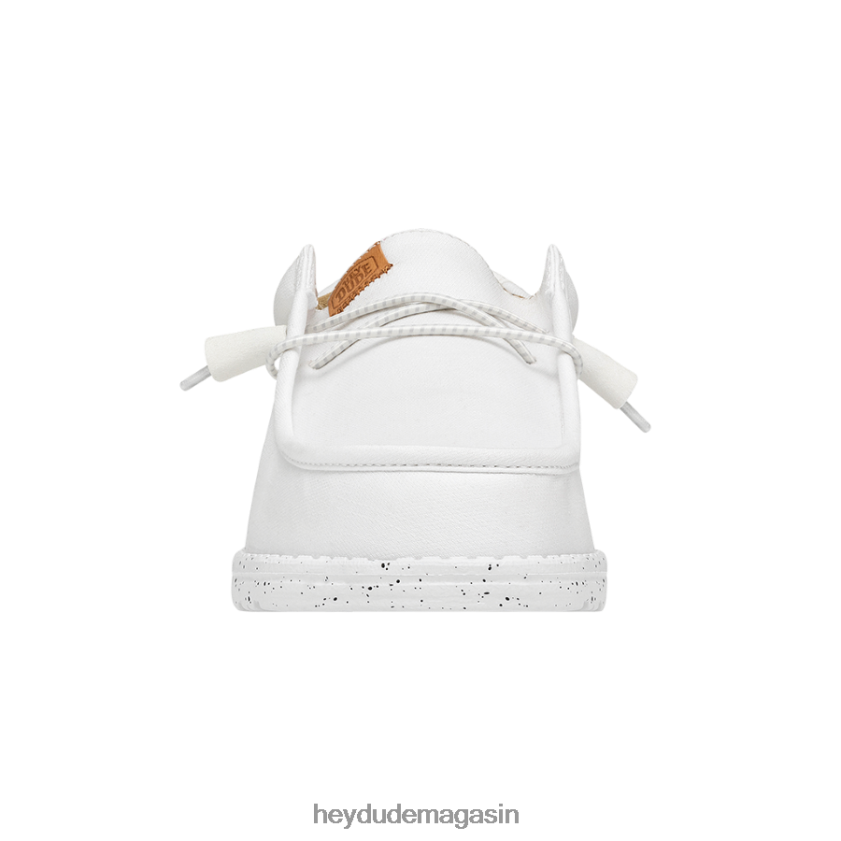 Hey Dude Hommes toile lavée wally blanc chaussures DT40T4302