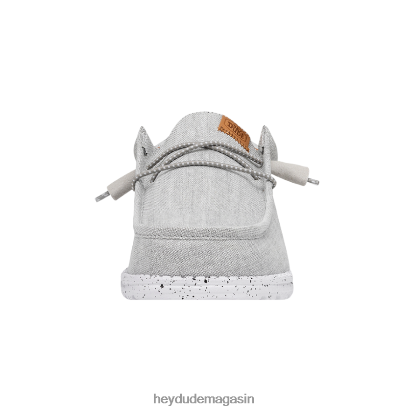 Hey Dude Hommes toile lavée wally gris clair chaussures DT40T4363
