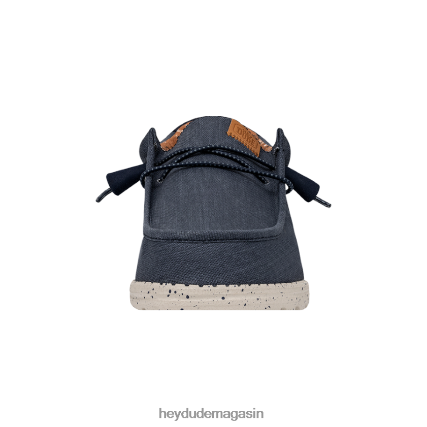 Hey Dude Hommes toile lavée wally marine chaussures DT40T4301