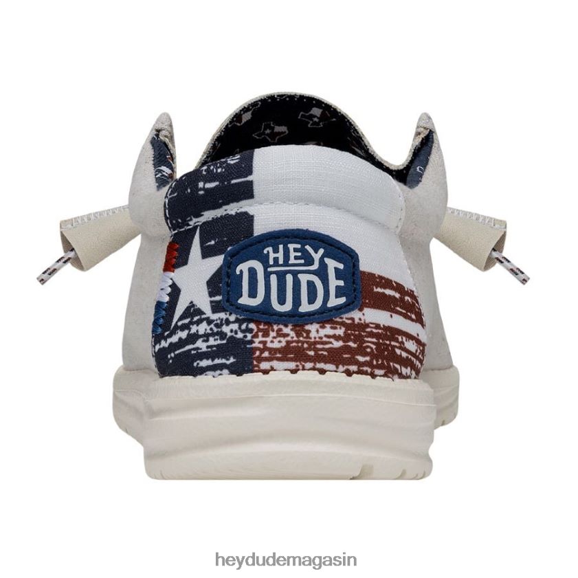 Hey Dude Hommes toile wally texas blanc cassé chaussures DT40T4362