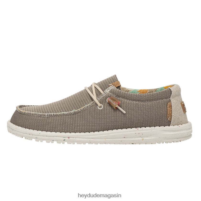 Hey Dude Hommes tricot wally brun du désert chaussures DT40T4466