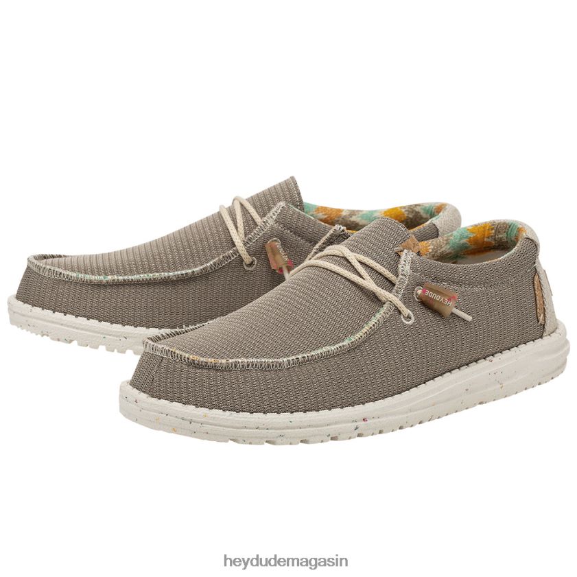 Hey Dude Hommes tricot wally brun du désert chaussures DT40T4466