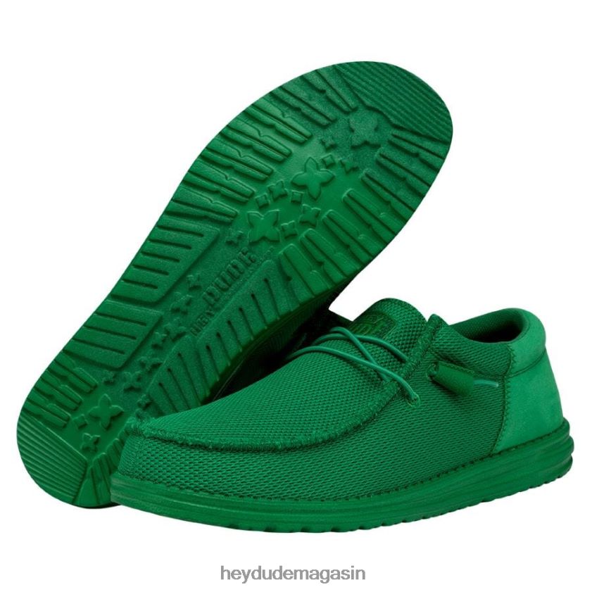 Hey Dude Hommes wally funk mono vert kelly chaussures DT40T4377