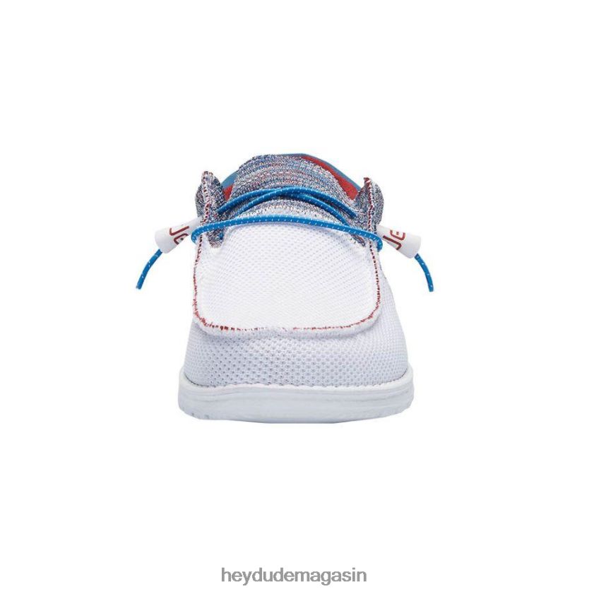 Hey Dude Hommes wally sox trouille bleu rouge chaussures DT40T4392
