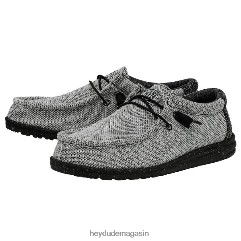 Hey Dude Hommes wally stretch poly Web sombre chaussures DT40T4305