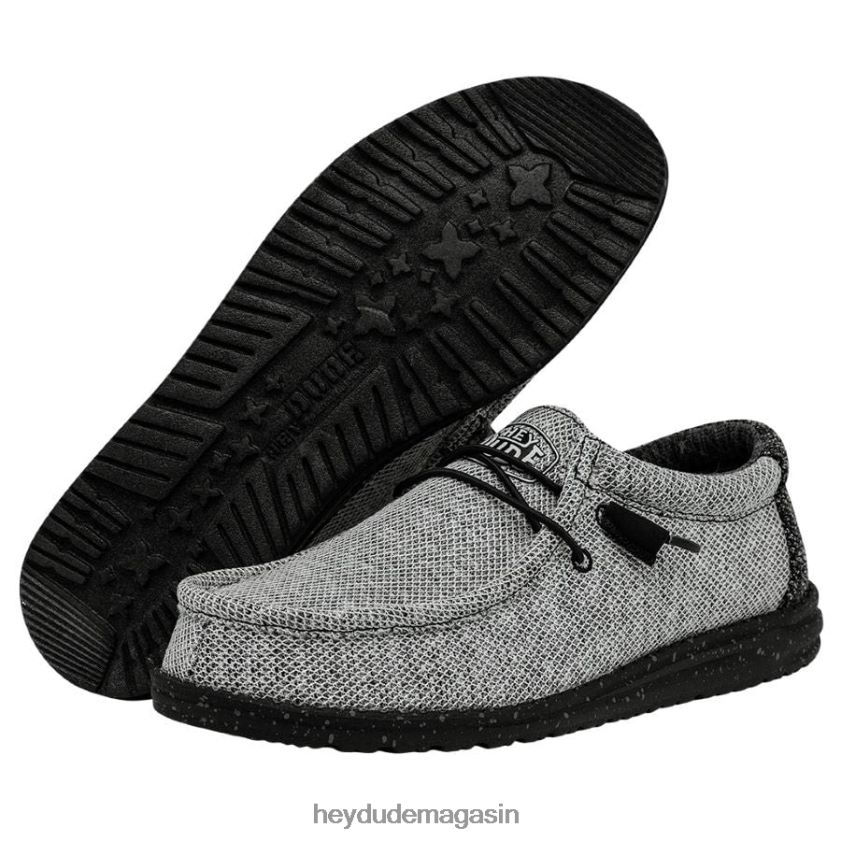 Hey Dude Hommes wally stretch poly Web sombre chaussures DT40T4305