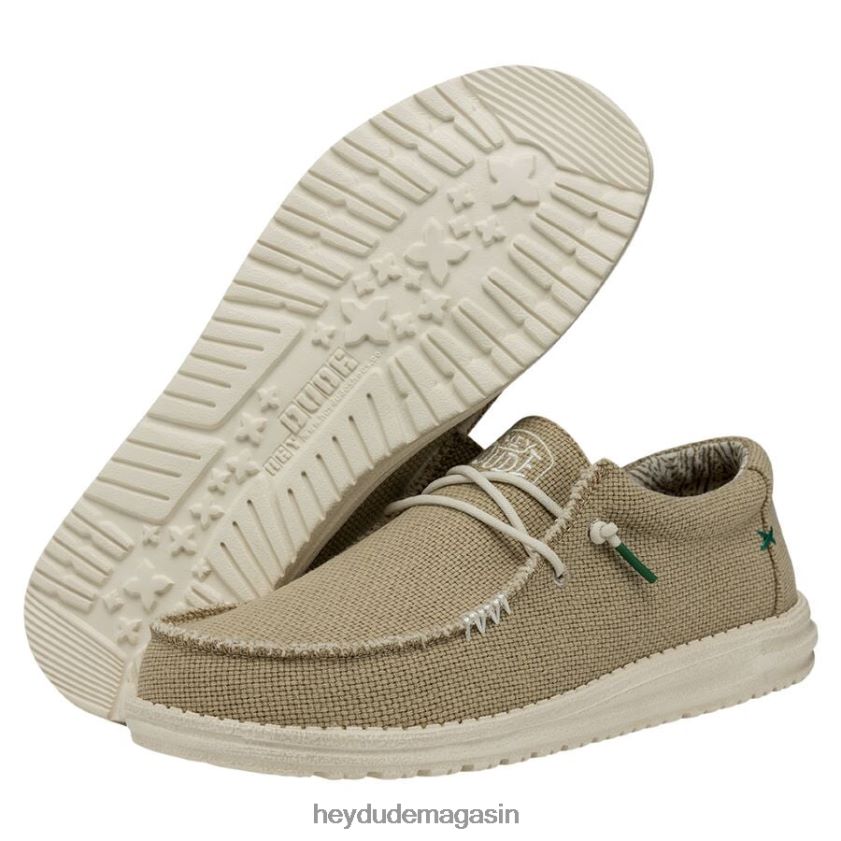 Hey Dude Hommes wally tressé sable chaussures DT40T4372