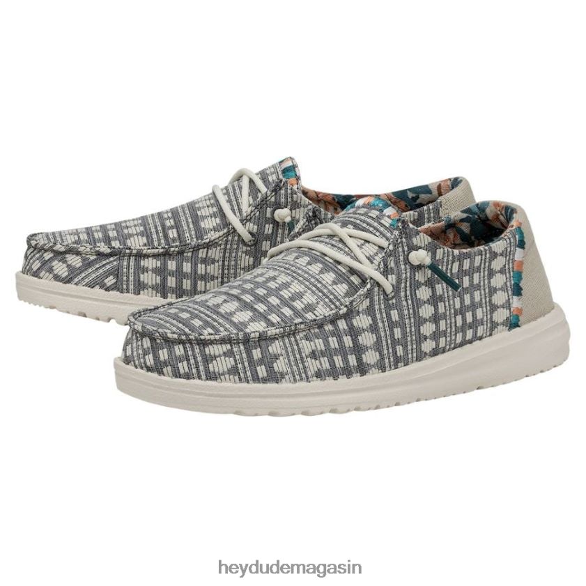 Hey Dude Hommes Wendy Bohème broderie gris chaussures DT40T463
