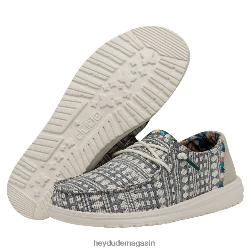 Hey Dude Hommes Wendy Bohème broderie gris chaussures DT40T463
