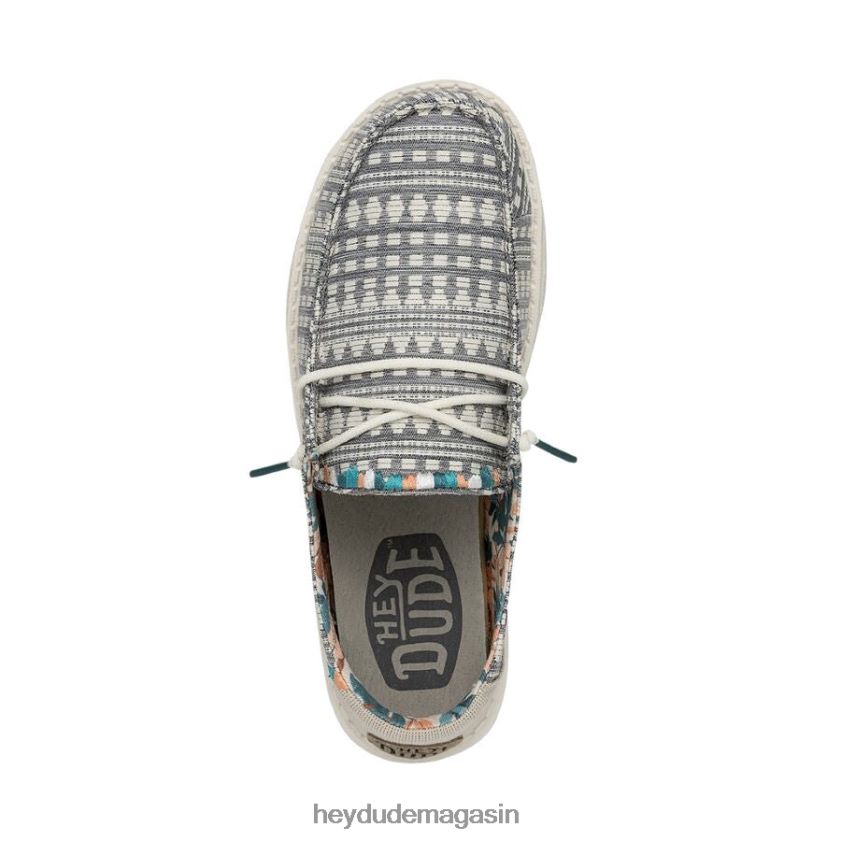 Hey Dude Hommes Wendy Bohème broderie gris chaussures DT40T463