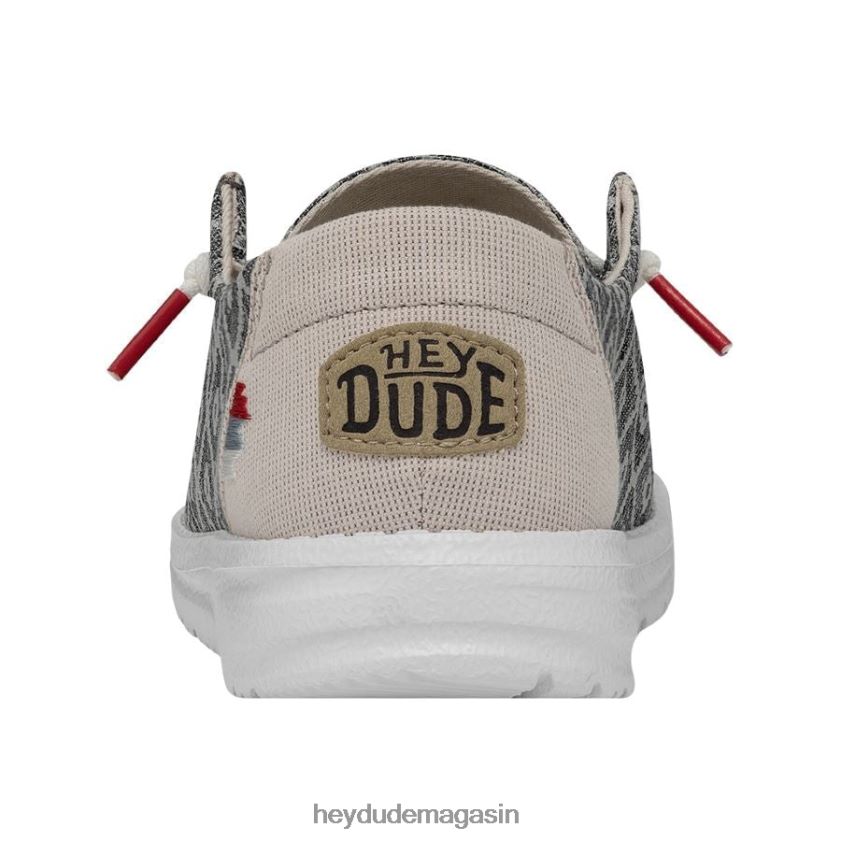 Hey Dude Hommes Wendy Bohème broderie gris foncé chaussures DT40T470
