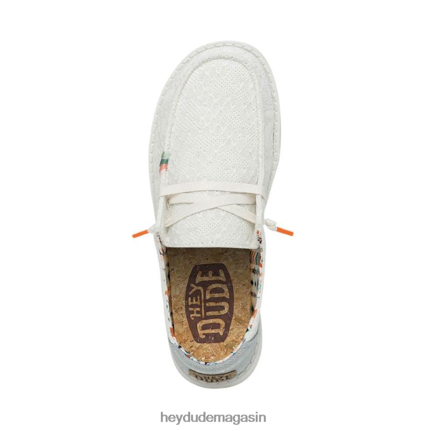 Hey Dude Hommes Wendy Bohème crochet blanc chaussures DT40T469