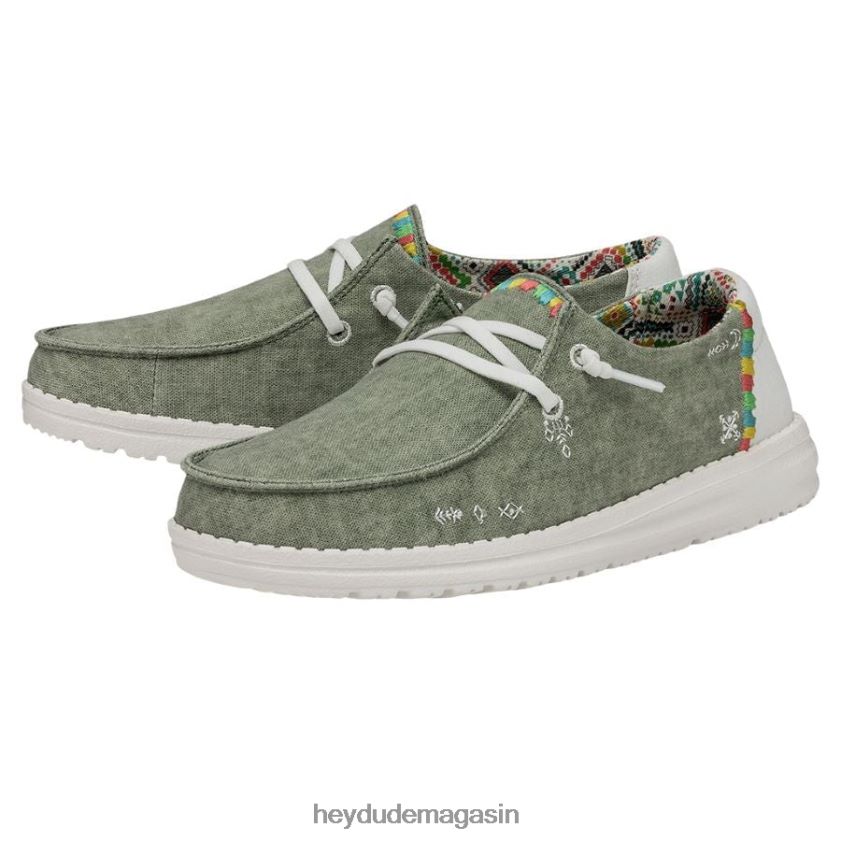 Hey Dude Hommes Wendy Bohème olive chaussures DT40T467
