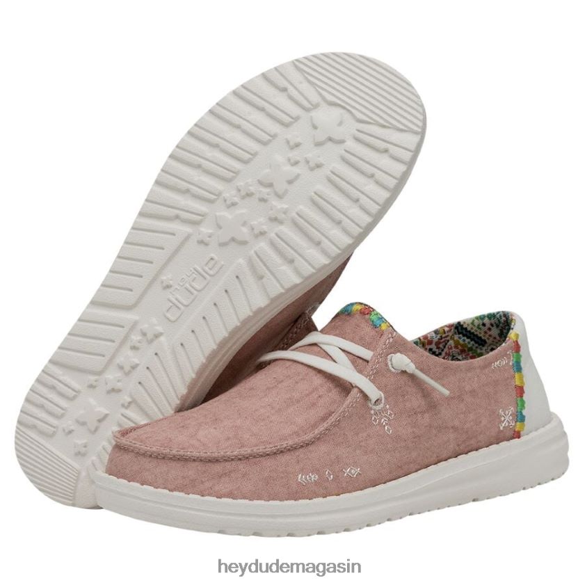 Hey Dude Hommes Wendy Bohème rose chaussures DT40T464