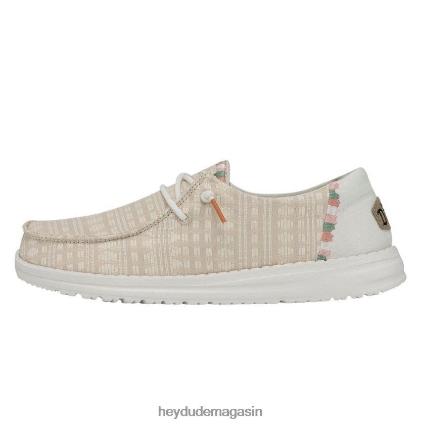 Hey Dude Hommes Wendy Bohème rose de poussière de broderie chaussures DT40T462