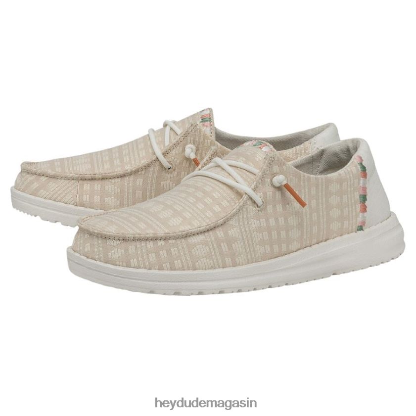 Hey Dude Hommes Wendy Bohème rose de poussière de broderie chaussures DT40T462