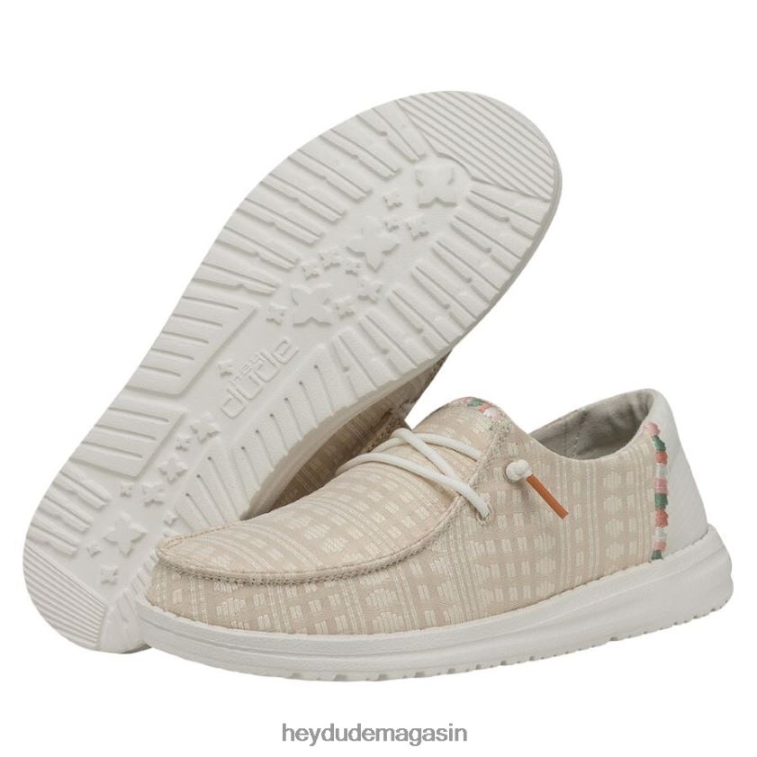 Hey Dude Hommes Wendy Bohème rose de poussière de broderie chaussures DT40T462