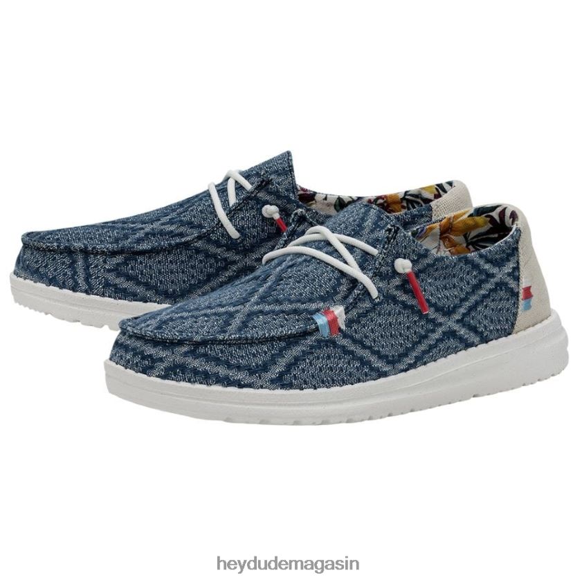 Hey Dude Hommes Wendy Bohème vrai bleu chaussures DT40T461
