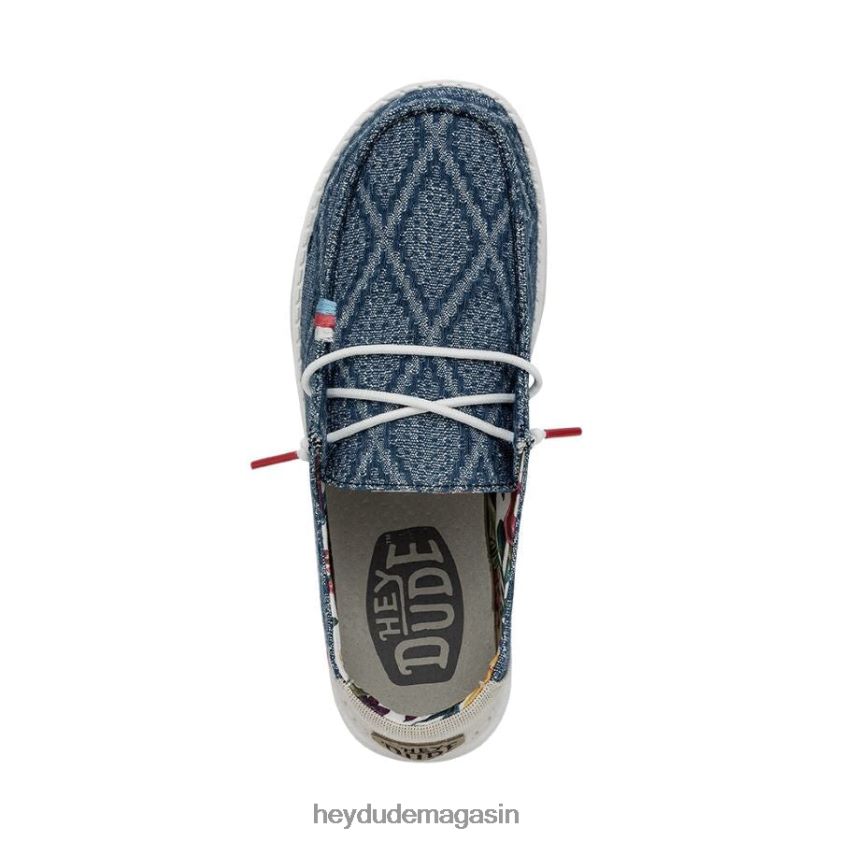 Hey Dude Hommes Wendy Bohème vrai bleu chaussures DT40T461