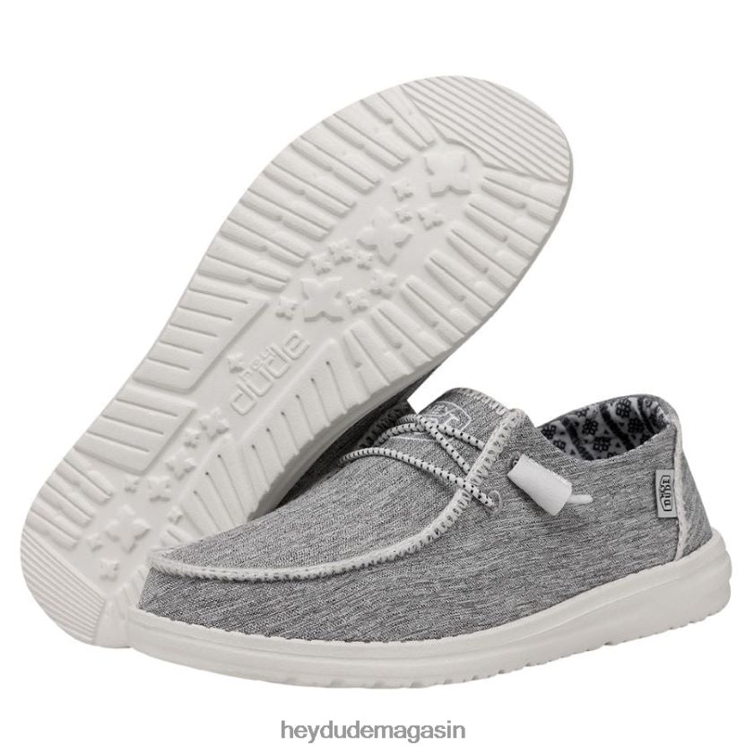 Hey Dude Hommes Wendy Boho point mélange blanc chaussures DT40T4107