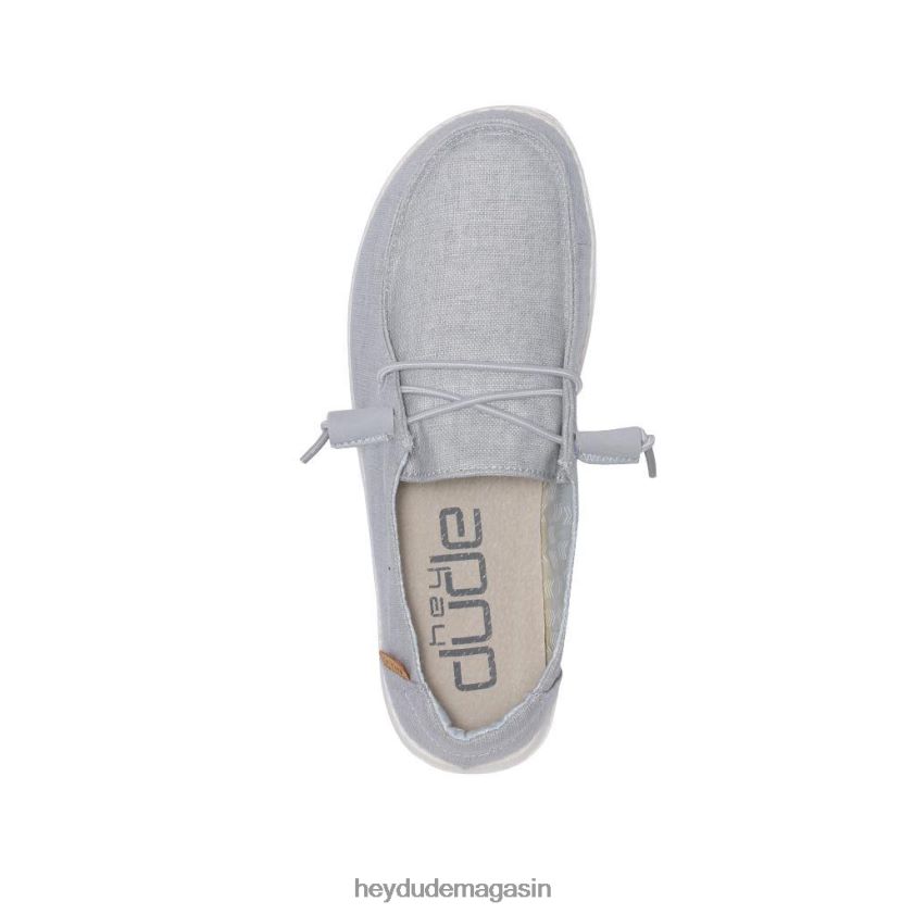 Hey Dude Hommes Wendy Chambray gris clair chaussures DT40T499