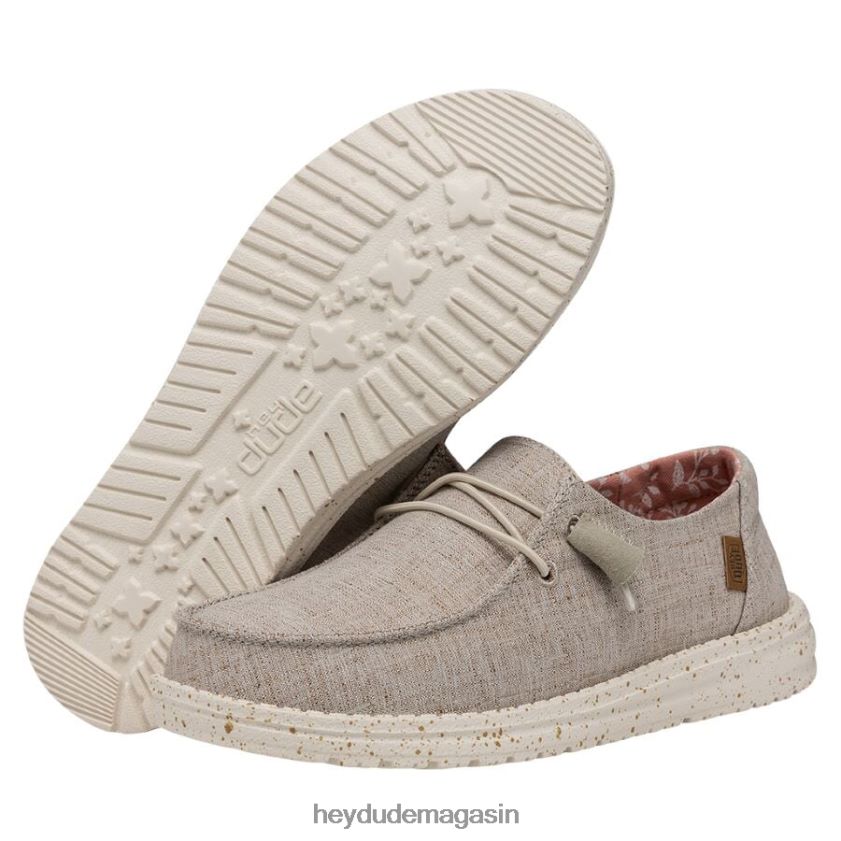 Hey Dude Hommes Wendy Chambray large noix blanche chaussures DT40T4205