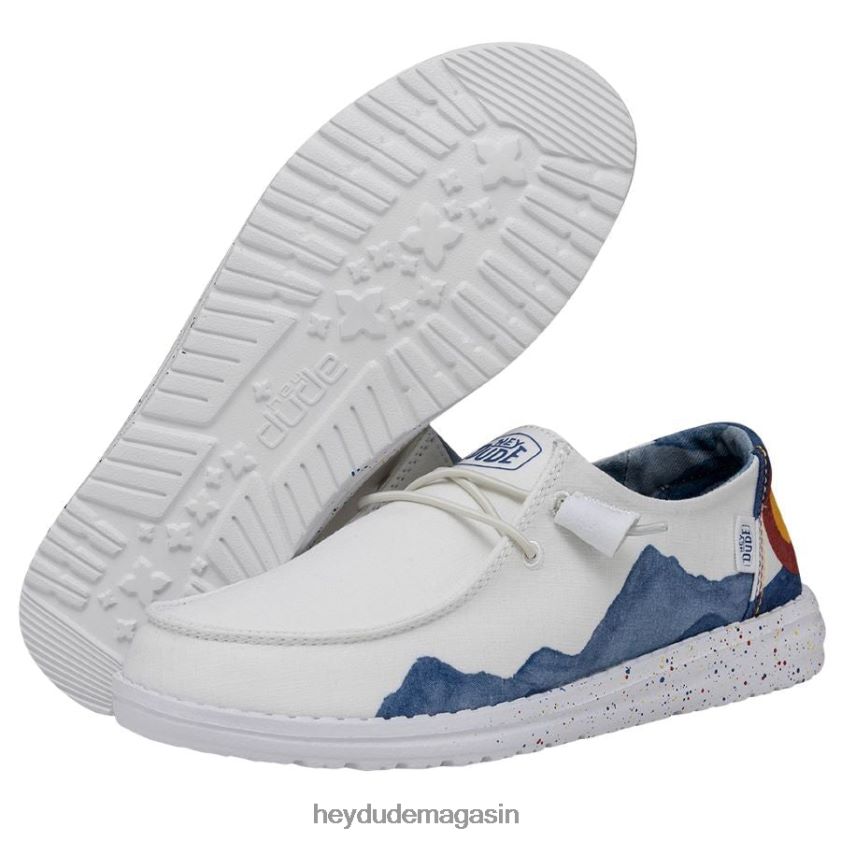 Hey Dude Hommes Wendy Colorado aquarelle blanc chaussures DT40T4197