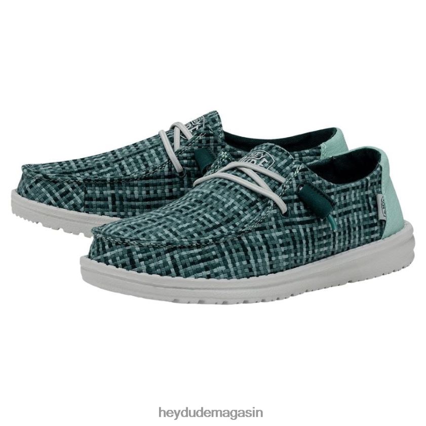 Hey Dude Hommes Wendy Crosshatch jade chaussures DT40T4172