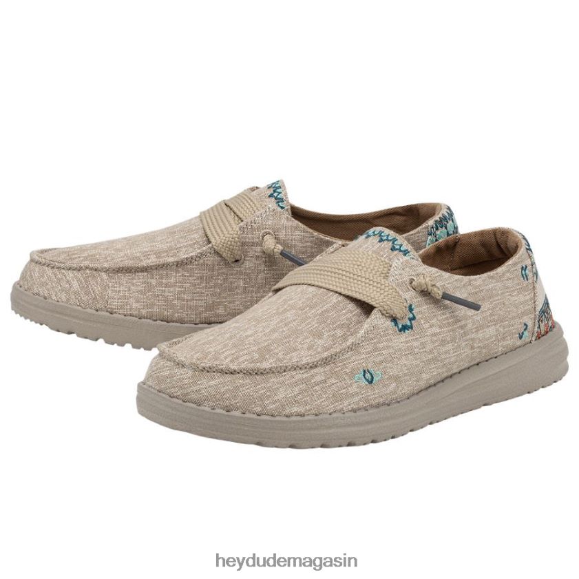 Hey Dude Hommes Wendy Flore beige tournesol chaussures DT40T4139