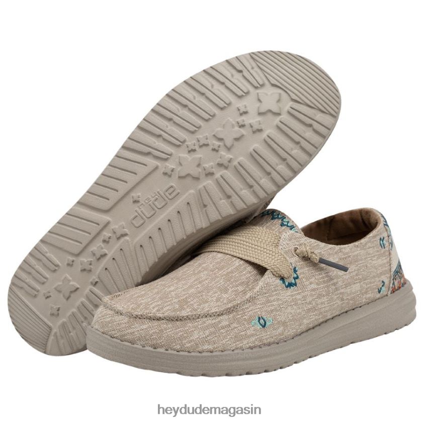 Hey Dude Hommes Wendy Flore beige tournesol chaussures DT40T4139