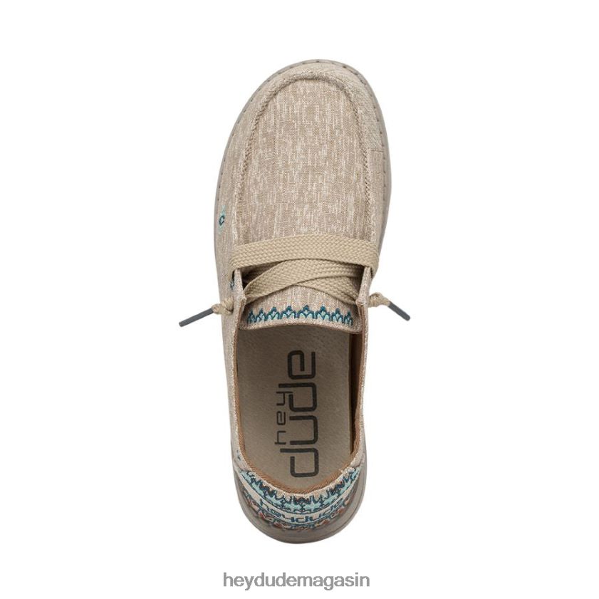 Hey Dude Hommes Wendy Flore beige tournesol chaussures DT40T4139