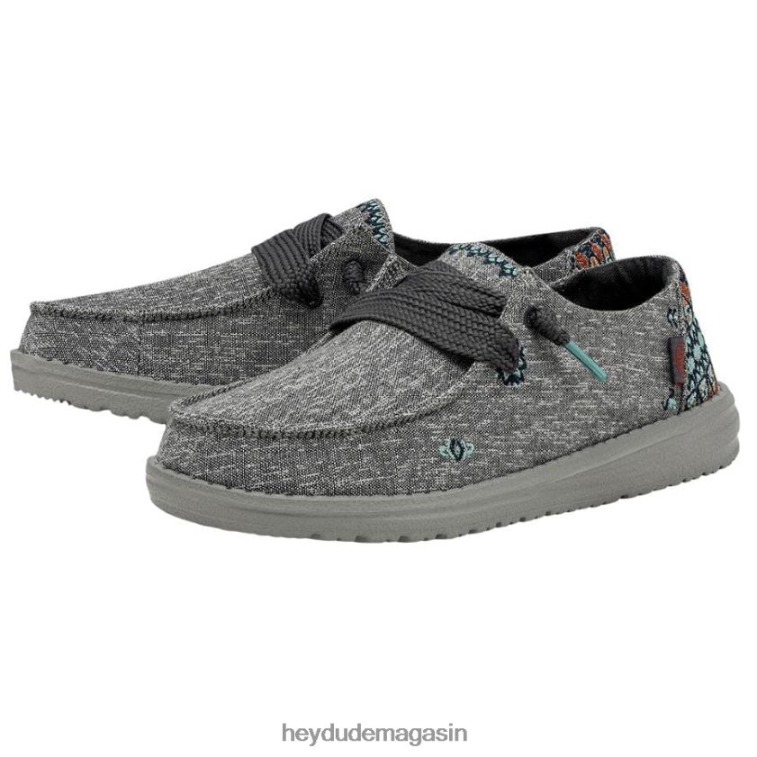 Hey Dude Hommes Wendy Flore gris tulipe chaussures DT40T4210