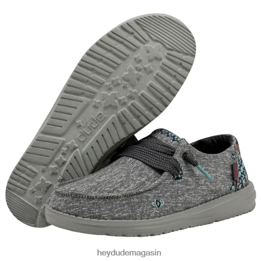 Hey Dude Hommes Wendy Flore gris tulipe chaussures DT40T4210