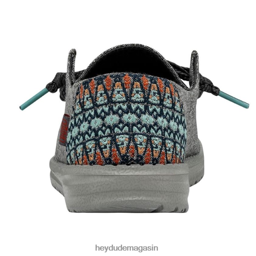 Hey Dude Hommes Wendy Flore gris tulipe chaussures DT40T4210