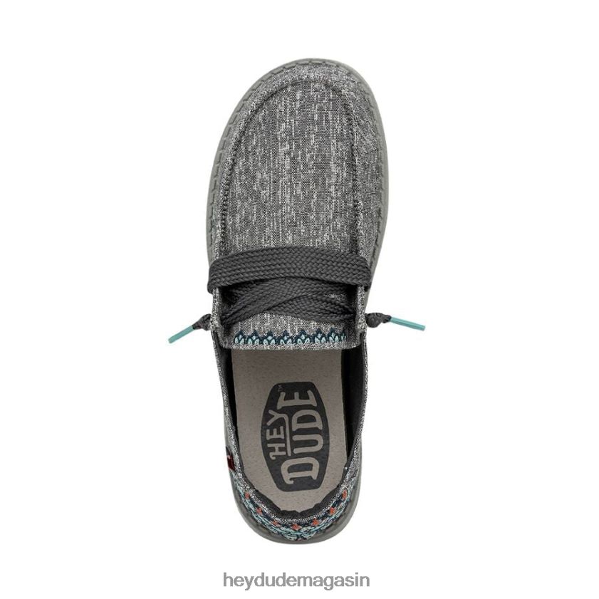 Hey Dude Hommes Wendy Flore gris tulipe chaussures DT40T4210