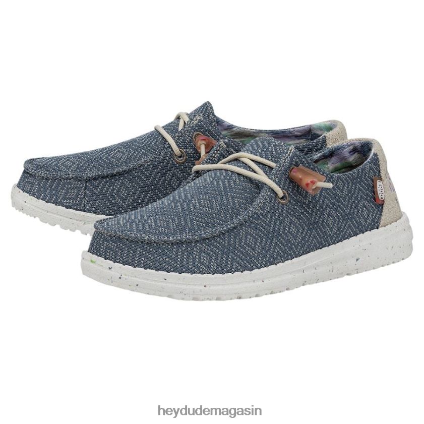Hey Dude Hommes Wendy Knit II jean bleu chaussures DT40T453