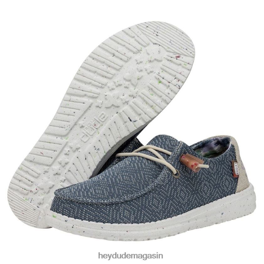 Hey Dude Hommes Wendy Knit II jean bleu chaussures DT40T453