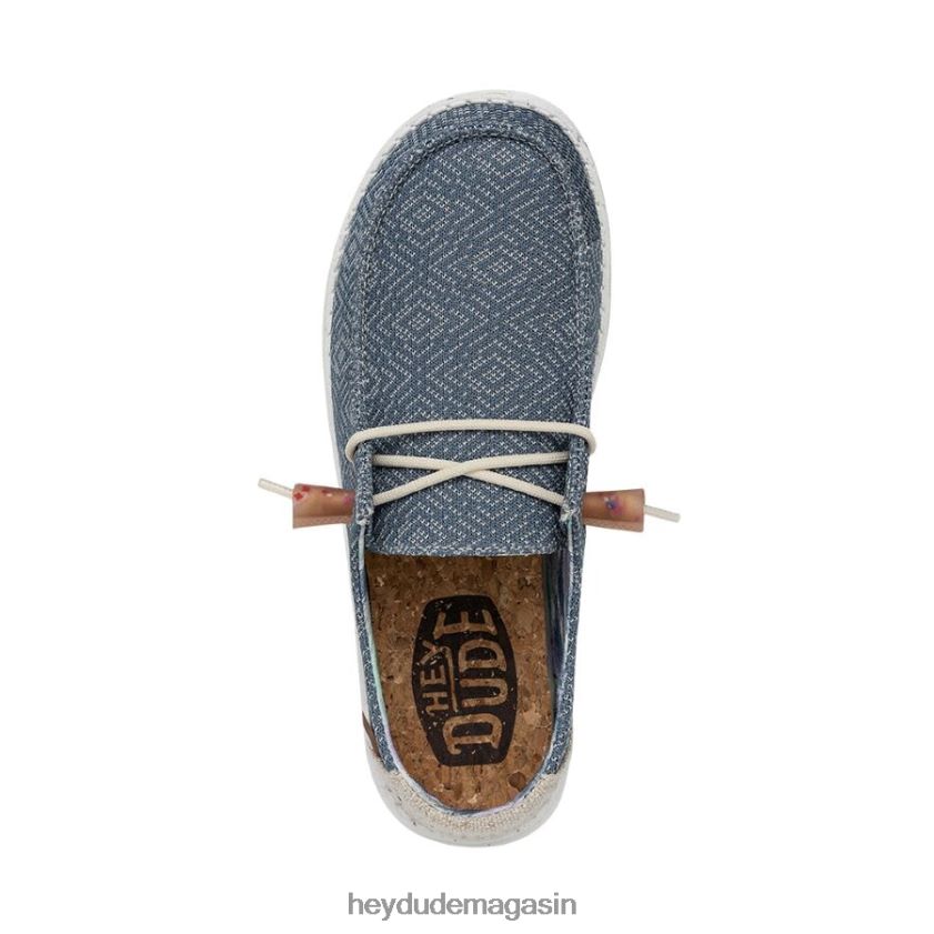 Hey Dude Hommes Wendy Knit II jean bleu chaussures DT40T453