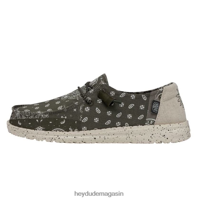 Hey Dude Hommes Wendy Patch armée de bandana géo chaussures DT40T4163