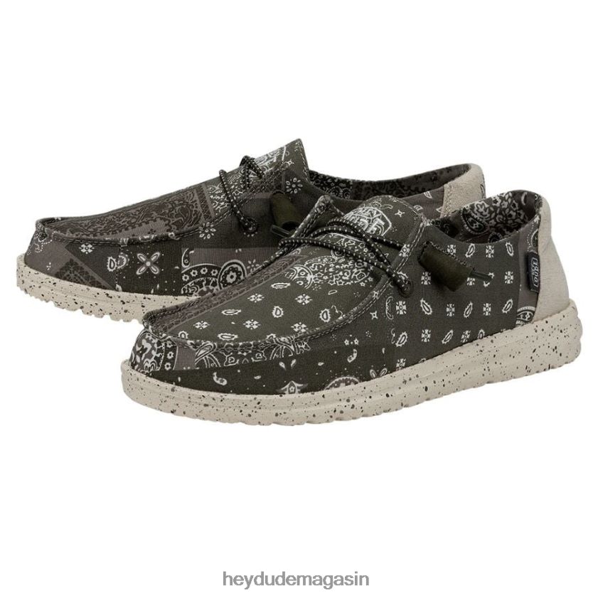 Hey Dude Hommes Wendy Patch armée de bandana géo chaussures DT40T4163