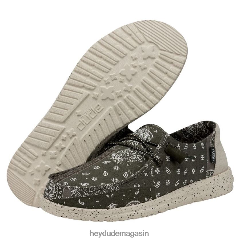 Hey Dude Hommes Wendy Patch armée de bandana géo chaussures DT40T4163