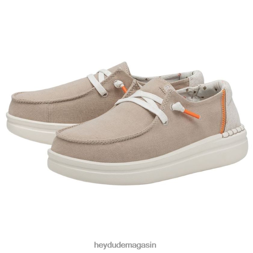 Hey Dude Hommes Wendy Rise en chambray coquille de sable chaussures DT40T4154