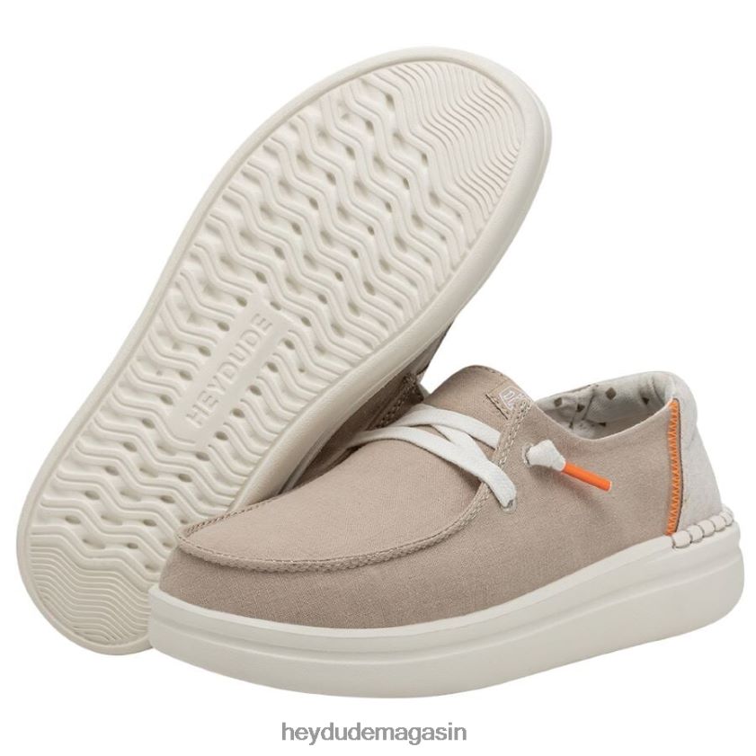 Hey Dude Hommes Wendy Rise en chambray coquille de sable chaussures DT40T4154