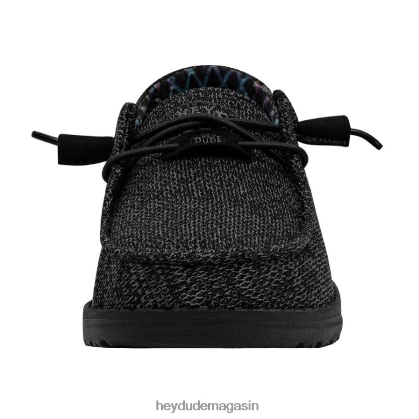 Hey Dude Hommes Wendy Sox Micro noir total chaussures DT40T450