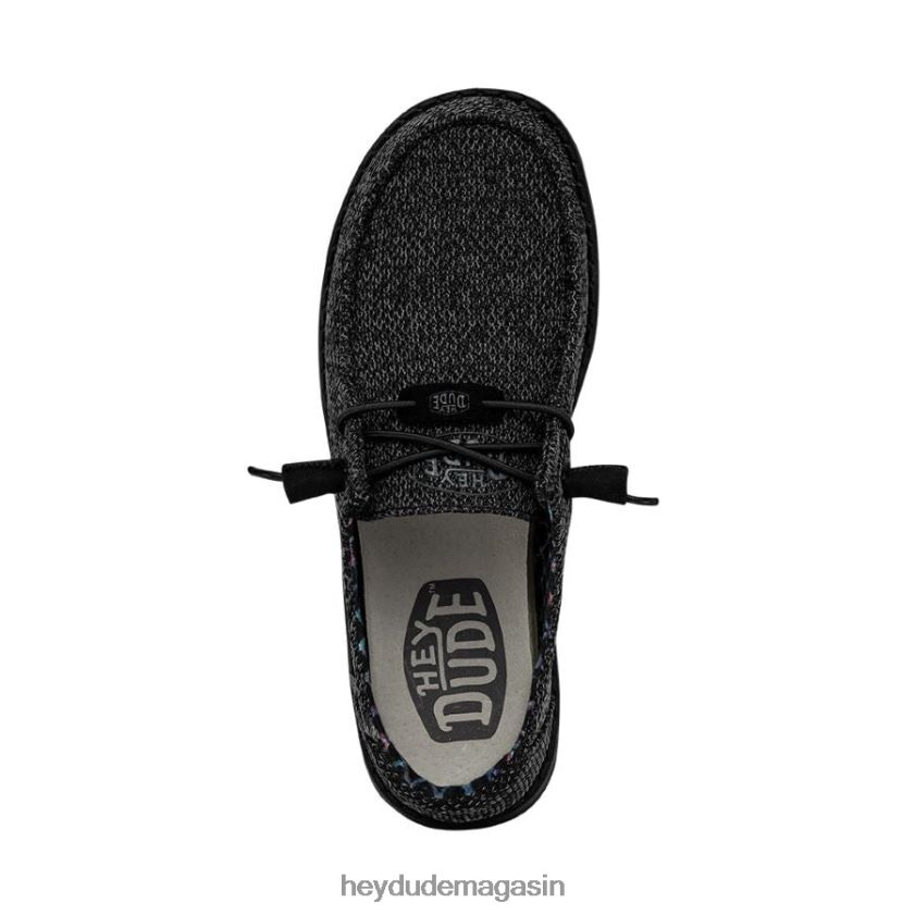 Hey Dude Hommes Wendy Sox Micro noir total chaussures DT40T450