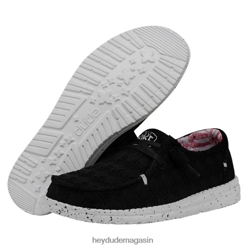 Hey Dude Hommes Wendy Stretch Boho Fleur corbeau chaussures DT40T4200